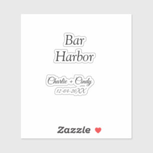 Bar Harbor vrijgezellenfeest bruidsmeisje bruiloft Sticker