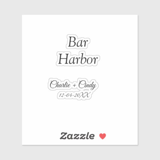 Bar Harbor vrijgezellenfeest bruidsmeisje bruiloft Sticker (Vel)