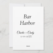Bar Harbor vrijgezellenfeest bruidsmeisje trouw a Feestdagenkaart (Achterkant)