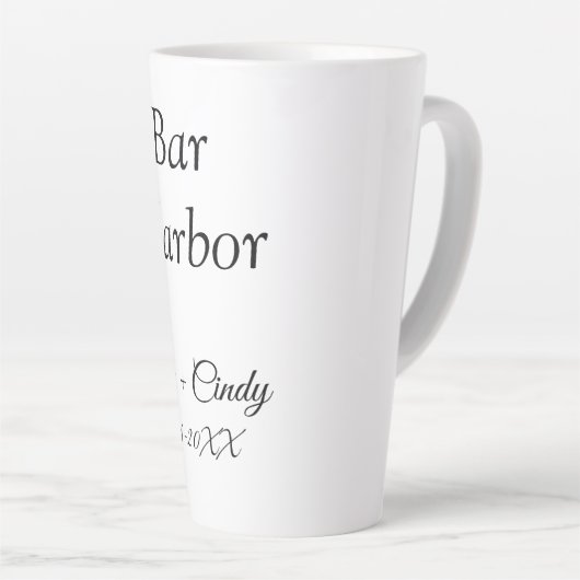 Bar Harbor vrijgezellenfeest bruidsmeisje trouw a Latte Mok (Rechterhoek)