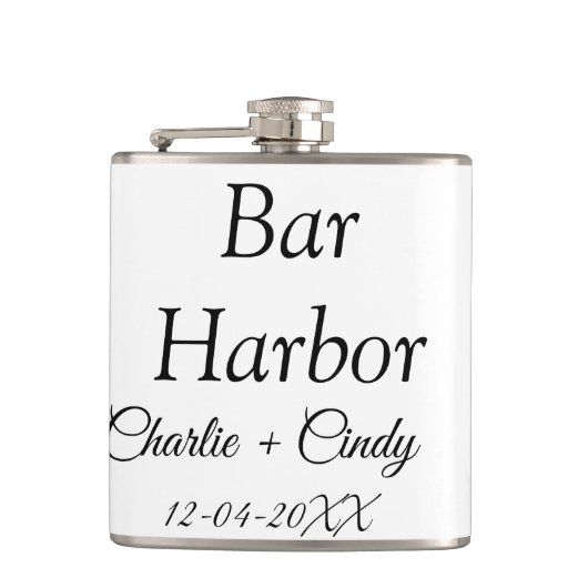 Bar Harbor vrijgezellenfeest bruidsmeisje trouwfee Heupfles (Voorkant)