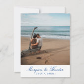 Bar Harbour Maine Carte Marine Photo Bleu (Dos)