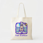 Bar Harbour Maine Lighthouse and Ocean Waves Bag Tote Bag (Voorkant)