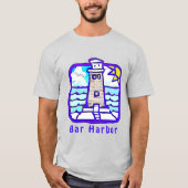 Bar Harbour Maine Lighthouse Ocean Waves Shirt (Voorkant)