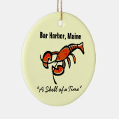 Bar Harbour, Maine Lobster Keramisch Ornament (Rechts)