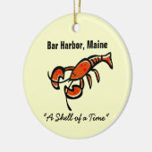 Bar Harbour, Maine Lobster Keramisch Ornament (Links)