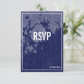 Bar Harbour Maine  Map Wedding RSVP Kaart (Staand voorkant)