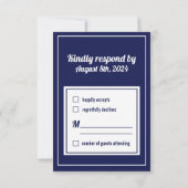 Bar Harbour Maine  Map Wedding RSVP Kaart (Achterkant)