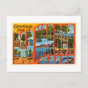 Bar Harbour Maine ME Old Vintage Travel Souvenir Briefkaart