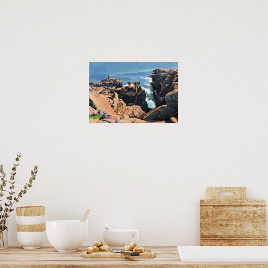 Bar Harbour Maine Thunder Hole Poster (Keuken)