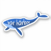 Bar Harbour Maine Whale Sticker (Voorkant)