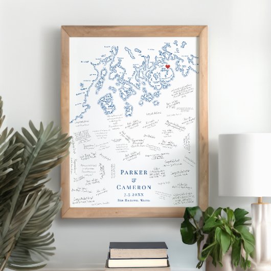 Bar Harbour ME Mariage Élégant Poster du livre d'i