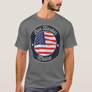 Bar Harbour - Patriotic Maine Souvenir T-Shirt