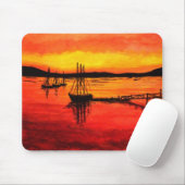 Bar Harbour Sunset Waterverf Muismat (Met muis)