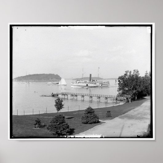 Bar Harbour Uitzicht, Maine,  c1901 Poster (Voorkant)