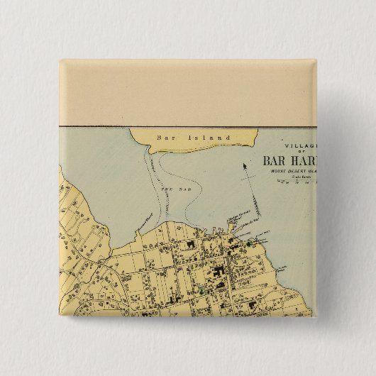 Bar Harbour Vierkante Button 5,1 Cm (Voorkant)