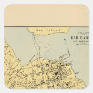 Bar Harbour Vierkante Sticker