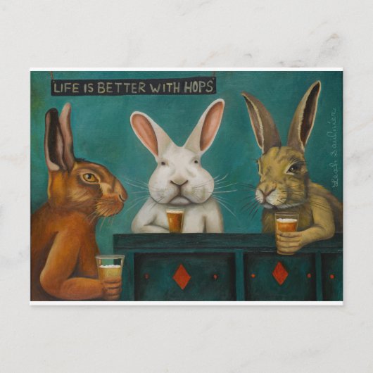 Bar Hopping Briefkaart (Voorkant)