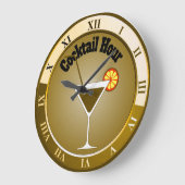 Bar Horloge Cocktail Doré (Angle)