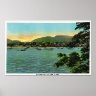 Bar Island Uitzicht van de Bar Harbour Poster