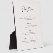 Bar mariage Boire Menu Réception Plaque C100 (Côté)