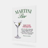 Bar Martini Vert & Rouge Élégant (Angle)
