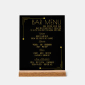 Bar Menu Art Déco Boissons Mariages des années 192 (Recto)