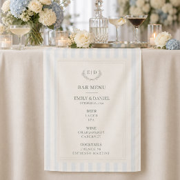 Bar Menu Blauw & Salie Trouwbord Huisvlag