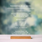 Bar menu sign wedding (Neutre)