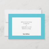 BAR Merci MITZVAH minimaliste noir turquoise (Dos)