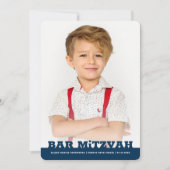 Bar Mitswa Eenvoudig Moderne Ster van David Foto Kaart (Voorkant)