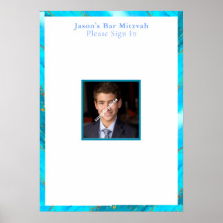 Bar Mitswa, Gewoonte, Foto Inschrijfbord Poster