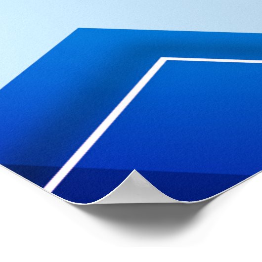 Bar Mitswa Ster van David Modern Blauwe Geometrisc Poster (Hoek)