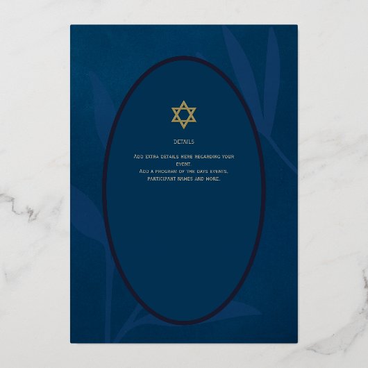 Bar Mitswa uitnodiging ECHT FOLIE Boom des Levens (Achterkant)