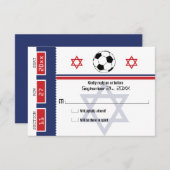 Bar Mitswa Voetbalticket RSVP (Voorkant / Achterkant)