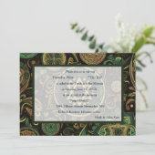 Bar Mitzvah Abstract Design Groen Kaart (Staand voorkant)