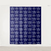 Bar Mitzvah Backdrop Stap en Herhaal Banner Wandkleed (Voorkant)