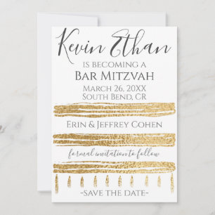 Bar Mitzvah Bat Mitzvah Sla de datum op Save The Date