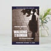 Bar Mitzvah Bimah Movie Invitation Kaart (Staand voorkant)