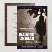 Bar Mitzvah Bimah Movie Invitation Kaart (Voorkant / Achterkant)