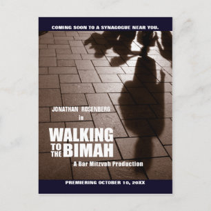 Bar Mitzvah Bimah Movie Save the Date Briefkaart