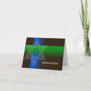 Bar Mitzvah Bleu et vert sur n'importe quelle coul