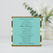 Bar Mitzvah Blue-ceremonie Kaart (Staand voorkant)