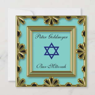 Bar Mitzvah Blue-ceremonie Kaart