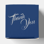 Bar Mitzvah Blue & Silver Stripe Modern Favor Box Bedankdoosjes (Bovenkant)