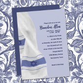 Bar Mitzvah Blue White Star van David Tallit Kaart