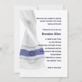 Bar Mitzvah Blue White Star van David Tallit Kaart (Voorkant)