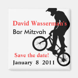 Bar Mitzvah BMX sparen de Datum Magneet