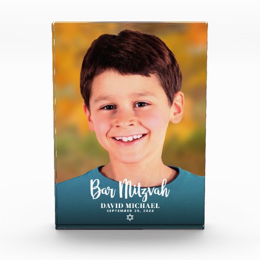 Bar Mitzvah Bold Modern Script Custom Keepomwille Fotoblokken (Voorkant)