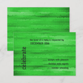 Bar Mitzvah Bright Green Techno Streaks Kaart